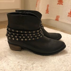 Studded Black Booties
